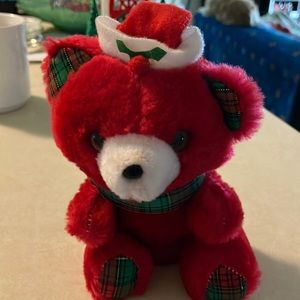 Fun World Red Christmas bear 6”